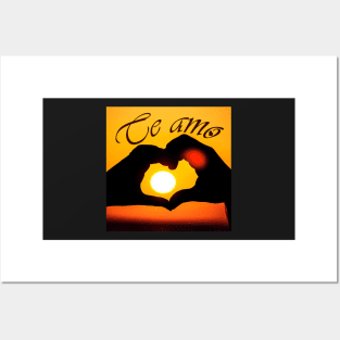 Te amo (I love you in Spanish) - Sepia Posters and Art